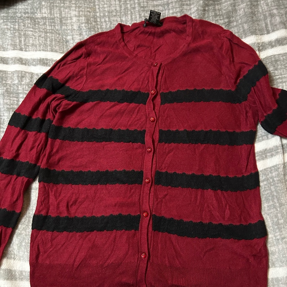 Burgundy cardigan